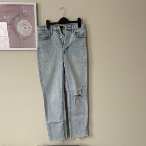 Light Blue Distressed Women's Jeans